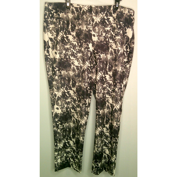 Chico's Fabulously Slimming Ponte Slim Ankle Pants Textured Twigs Graphite Gray - Picture 1 of 9